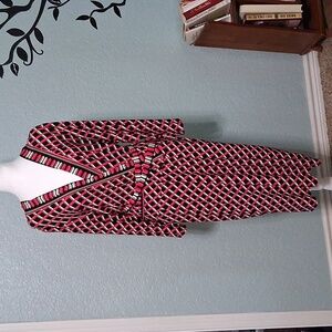 Roz & Ali Elegant Geometric Print Dress